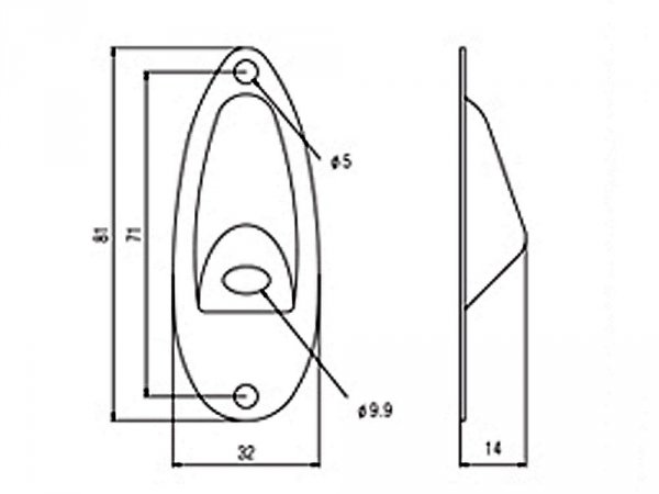 Płytka gniazda jack typu VPARTS ST VJP-001 (GD)