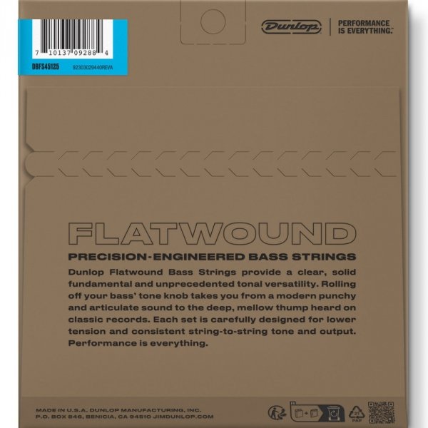Struny DUNLOP DBFS45125 Flatwound (45-125) 5str