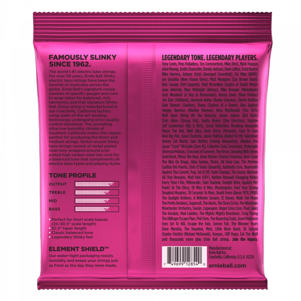 Struny ERNIE BALL 2854 Bass Slinky Short (40-100)