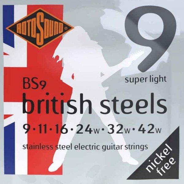 Struny ROTOSOUND BS9 British Steel (9-42)