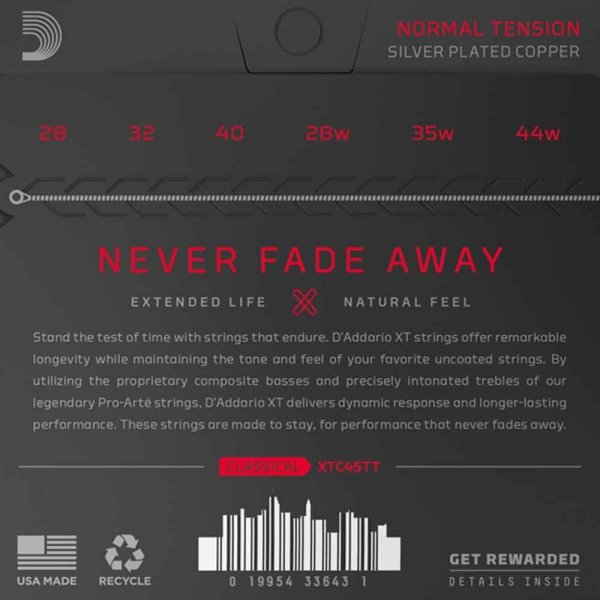 Struny D'ADDARIO XT Titanium XTC45TT Normal