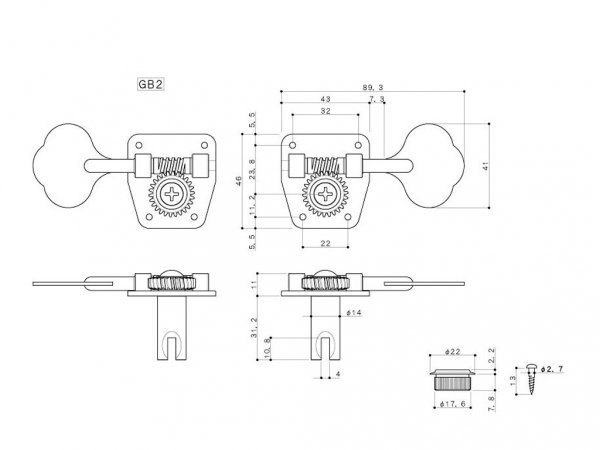 Pojedynczy klucz do basu GOTOH GB2 (N,L)