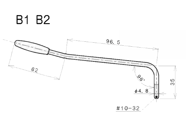 Ramię do mostków tremolo GOTOH B-1 (4,8mm, GD)