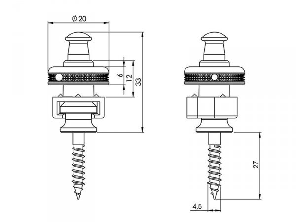 Blokowane zaczepy paska SCHALLER S-Locks L (BC)