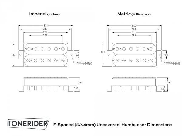 TONERIDER Alnico 2 Plus F-spaced (CRE, bridge)