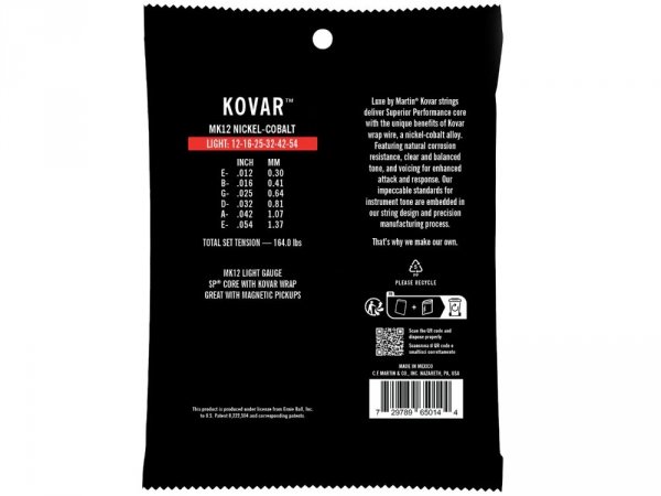 Struny MARTIN Korvar SP Core MK12 (12-54)