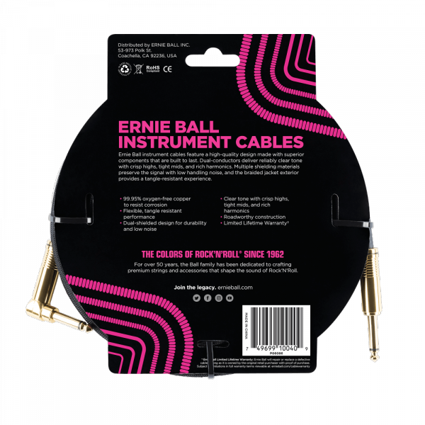 Kabel gitarowy ERNIE BALL 6086 (5,49m)