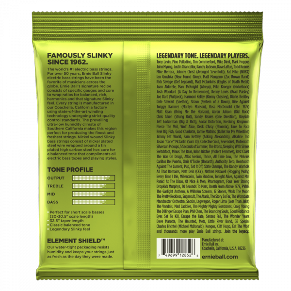 Struny ERNIE BALL 2852 Bass Slinky Short (45-105)