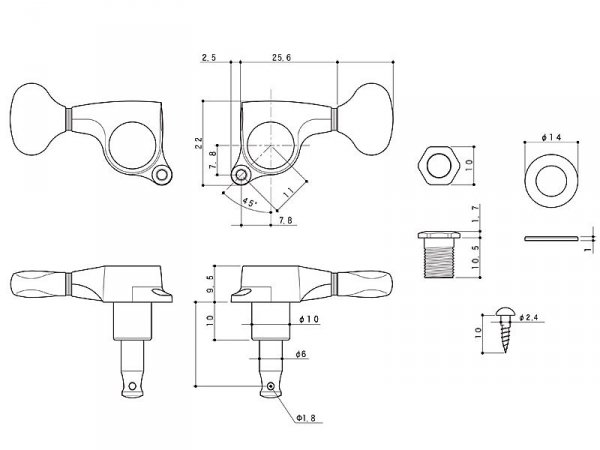 Klucze blokowane GOTOH SGS510Z-A07 MG-T (CR,6L)