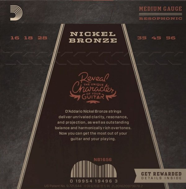 Struny D'ADDARIO Nickel Bronze NB1656 (16-56)