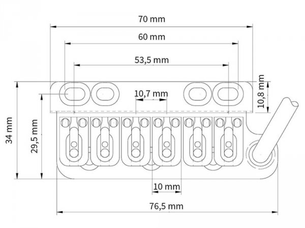 Tremolo VEGATREM VT1-2 UltraTrem 2-point (BK)