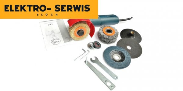Zestaw do postarzania drewna GS05-14 ze szlifierką kątową Bosch GWS 9-125 S i akcesoriami