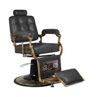 Gabbiano fotel barberski Boss HD Old Leather czarny 