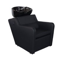 MYJNIA PERFECT MISA CZARNA/SKAJ CZARNY/ELEKTRYCZNY RUCHOMY PODNÓŻEK (SUPER SALON) 