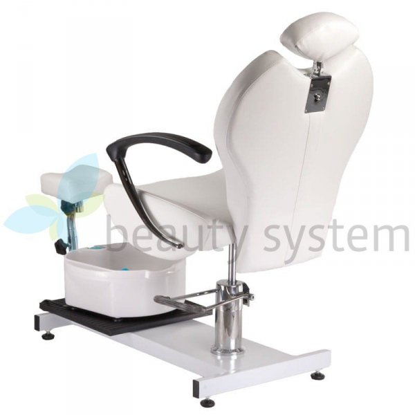 FOTEL DO PEDICURE Z MASAżEREM STóP BR-2301 BIAłY