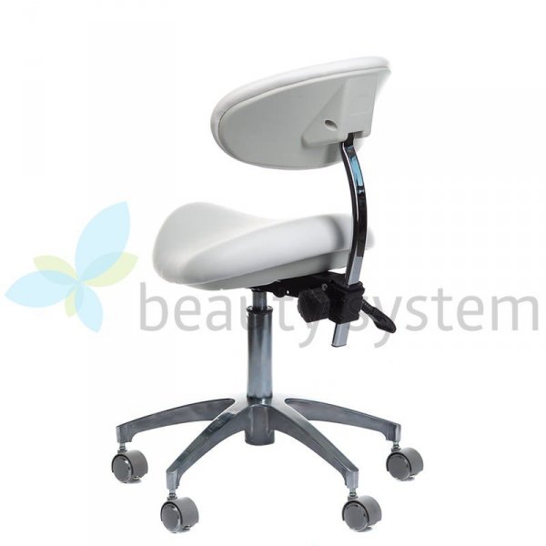 TABORET MEDYCZNY Z OPARCIEM BD-Y925 BIAłY