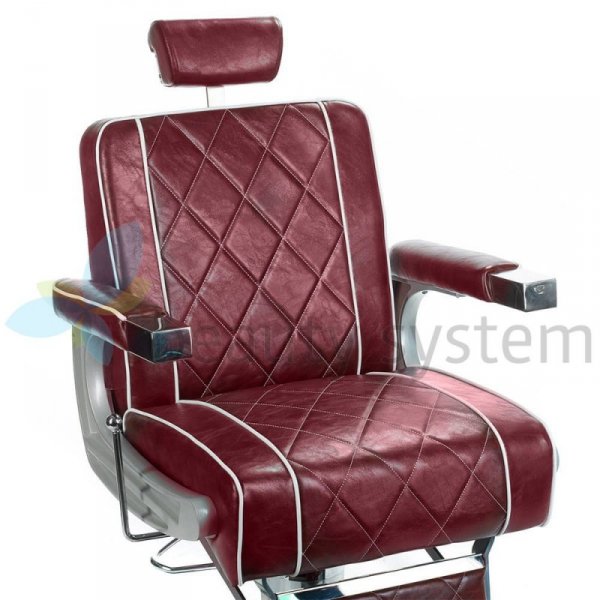 FOTEL BARBERSKI ODYS BH-31825M WIśNIOWY