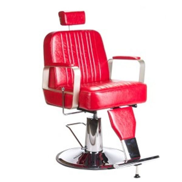 FOTEL BARBERSKI HOMER BH-31237 CZERWONY