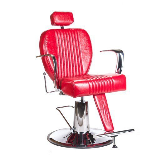 FOTEL BARBERSKI OLAF BH-3273 CZERWONY