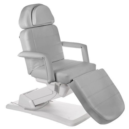 ELEKTRYCZNY FOTEL KOSMETYCZNY BR-6622 JASNY SZARY