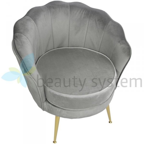FOTEL TAPICEROWANY LUGANO BX-LE69 SZARY VELVET