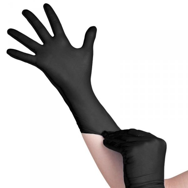 All4med jednorazowe rękawice diagnostyczne nitrylowe czarne S