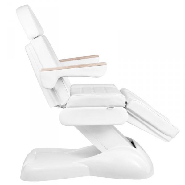 Fotel kosmetyczny elektryczny Sillon Lux 273b 3 silniki z taboretem 304 biały