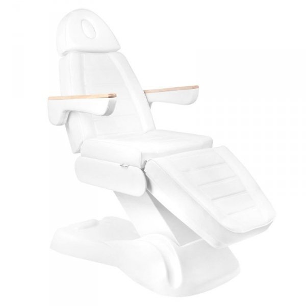 Fotel kosmetyczny elektryczny Sillon Lux 273b 3 silniki z taboretem 304 biały