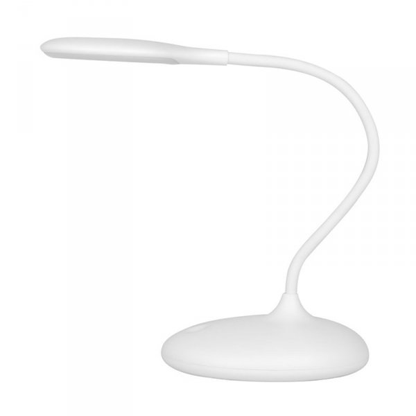 Lampka ring led snake na biurko biała