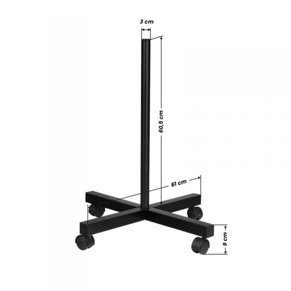 Lampa lupa S4 + statyw czarna