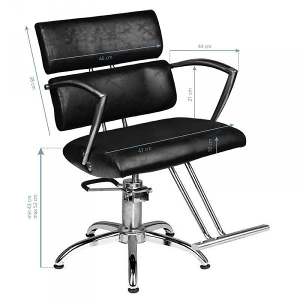 Hair System fotel fryzjerski SM362-1 czarny
