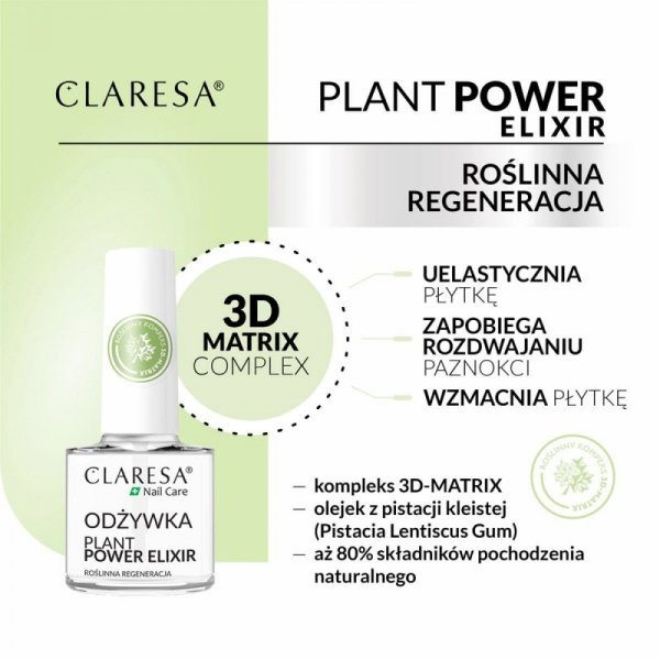 CLARESA Odżywka do paznokci Plant Power Elixir 5 g