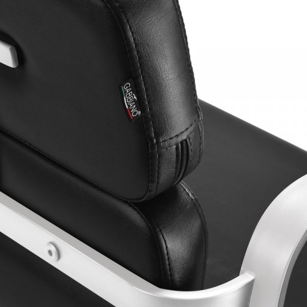 Fotel fryzjerski Gabbiano Porto czarny z białą podstawą