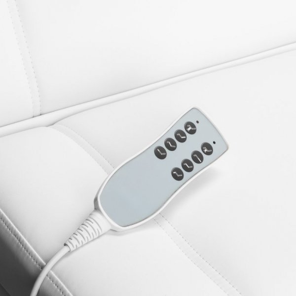 Fotel kosmetyczny elektryczny Azzurro Lux 4 silniki z kołyską biały