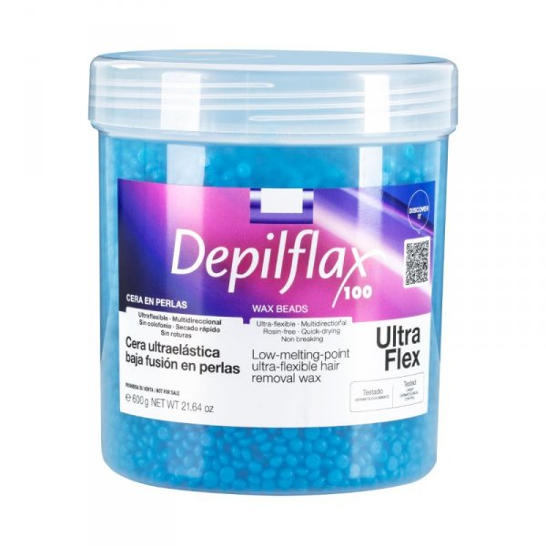 Depilflax 100 elastyczny wosk do depilacji o niskiej temperaturze topnienia perłowy niebieski 600g