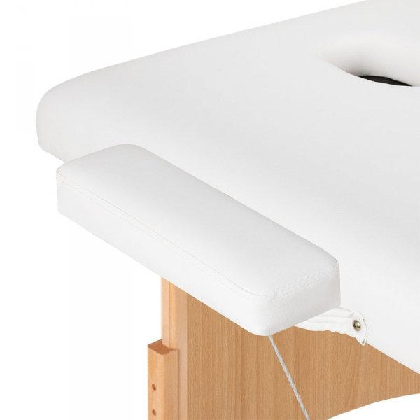 Stół składany do masażu drewniany Balance Lux 3 segmentowy 190x70 biały