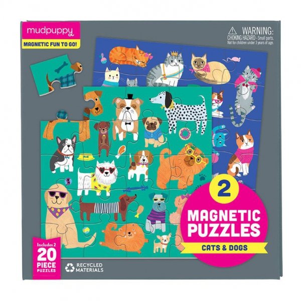 Puzzle magnetyczne Koty i psy 4+ www.tuliki.pl