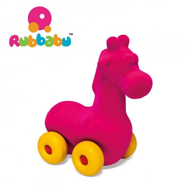 Rubbabu Żyrafa pojazd sensoryczny różowy