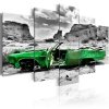 Obraz - Zielony samochód w stylu retro na Pustyni Kolorado