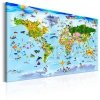 Obraz - Mapa świata dla dzieci - kolorowe podróże