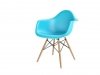 Krzesło P018W PP ocean blue, drewniane nogi HF