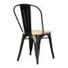 Krzesło Paris Wood czarne sosna naturaln