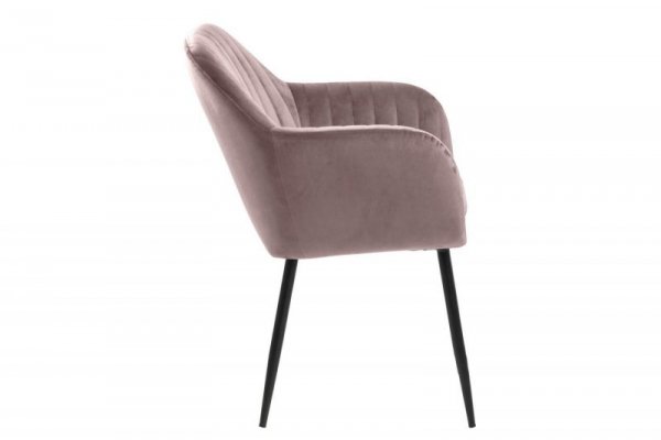 Krzesło Emilia Velvet dusty rose/black