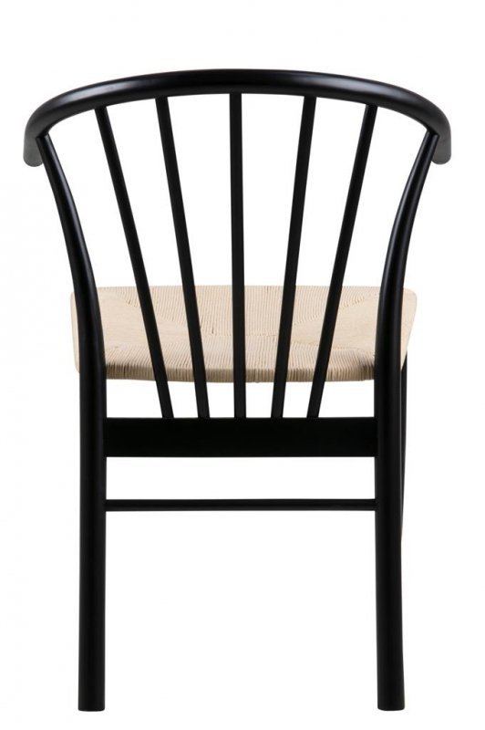 Krzesło z podłokietnikami Cassandra czar ne/naturalne