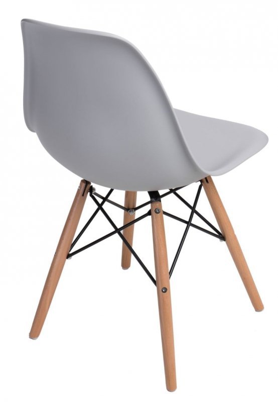 Krzesło P016W PP light grey, drewniane nogi