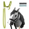 Zestaw Skippi - Hobby Horse szary i dodatkowy kantar - jasny zielony