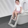 Nakładka na toaletę dla dzieci ze schodkami i drabinką szara ECOTOYS