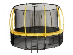 Trampolina Ogrodowa Jumpi 487cm/16FT Maxy Comfort Plus Żółta Z Wewnętrzną Siatką