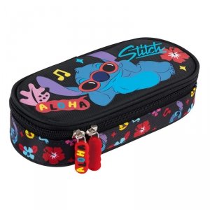 Piórnik Saszetka z Klapką Stitch Black Aloha #G2