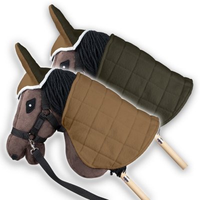 Zestaw Skippi - Hobby Horse Gniady - Derka i nauszniki - beż i oliwka